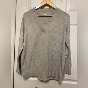 Gap Women’s V-Neck Sweater — Size M, Oatmeal Beige